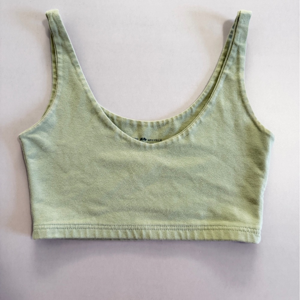 Brandy Melville Sage Scoop Neck Cropped Camisole